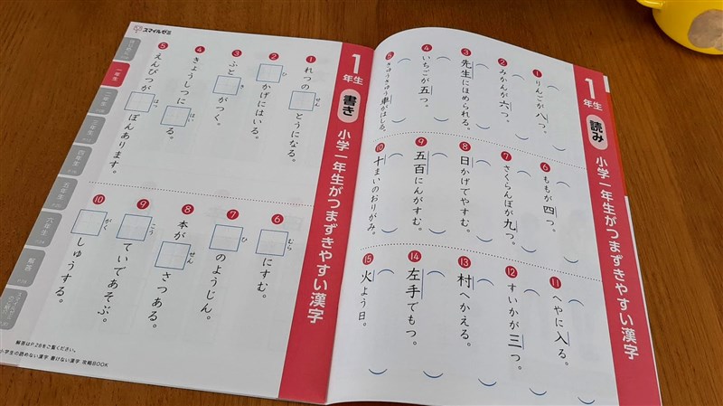 漢字攻略BOOKの読み書き問題のページ